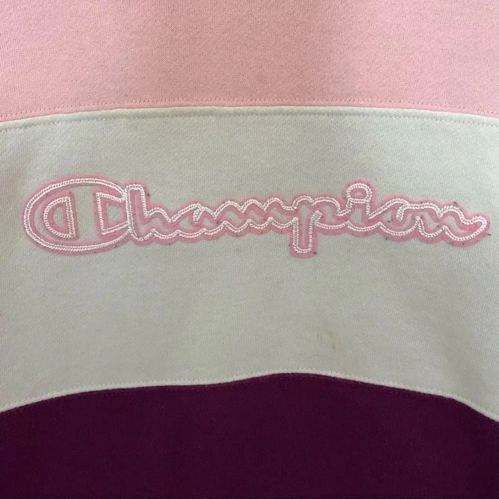 Girl’s Champion Color Block Hoodie 💖🤍💜👧🏽